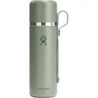 Hydroflask - Hot Flask And Cup - Isoleerfles 828 ml, grijs/olijfgroen