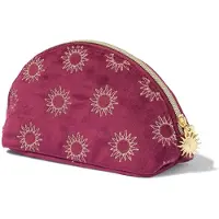 HEMA Sassy me etui 19x9x10cm velvet zonnen (bordeauxrood)