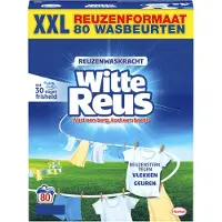 Witte Reus Wasmiddel Poeder 80 Wasbeurten 4 Kg