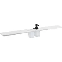 Sapho Abeline - Plancet met zeepdispenser en glazen, 100 cm, mat wit/zwart AE102-0101-03