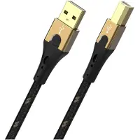 OEHLBACH D1C9540 USB-kabel USB 2.0 USB-A stekker, USB-B stekker 0.50 m Zwart/goud Afgeschermd (drievoudig)