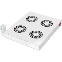 Digitus DN-19 FAN-4-HO 19 inch 4 x Ventilator voor patchkast Met schakelaar Grijs