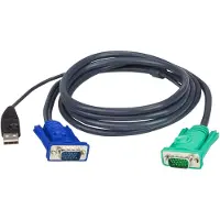 Aten 2L-5205U KVM-kabel VGA USB, zwart, 5 m