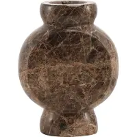 Mr. Stoned Marmeren Vaas Circle Bruin
