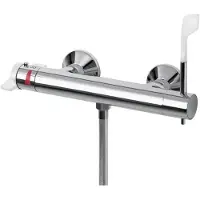 Sapho Lea Wandgemonteerde thermostatische douchemengkraan, medische hendel, chroom