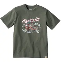 Carhartt - Dearborn Relaxed Holiday T-Shirt - T-shirt L, olijfgroen/grijs
