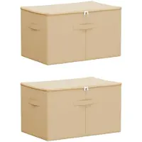 vidaXL Opbergbox 2 st Nonwoven stof 55 x 35 x 32 cm 61,6 L
