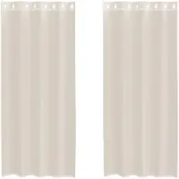 vidaXL Gordijnen voile met doorvoertules 2 st 140x225 cm crèmekleurig