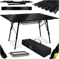 Kesser Campingtafel inklapbare Tafel - Vouwtafel voor Buiten en Camping 120 x 70 cm - Zwart