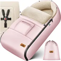 Kidiz Voetenzak voor Autostoeltje en Buggy met Ritssluiting - Baby Slaapzak Deken voor Maxi-Cosi & Wandelwagen / Kinderwagen - Roségoud
