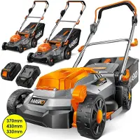 MASKO Accu grasmaaier ECO-X10 incl. 2 Li-Ion accu's 4 Ah & dubbele lader –