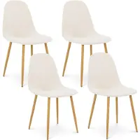 Idimex Eetkamerstoelen PUNTA, set van 4 – Crèmewit