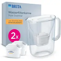 Brita waterfilterkan MAXTRA Style Essential, wit, met 2 extra kalkfilter