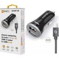 Aligator CHS0008 lader voor mobiele apparaten Zwart Auto, Auto-adapter, Zwart