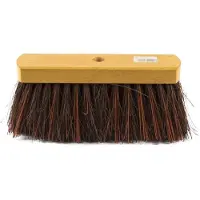 123schoon Straatbezem met lange PVC haren geel | 31 cm (huismerk)