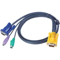 Aten 2L-5206P KVM Kabel VGA PS/2, zwart, 6 m