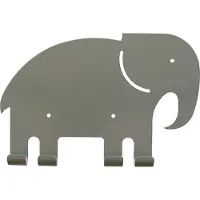 Marnelly Metalen Kinderkapstok Kapstok Olifant Safari Grijs