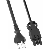 Bachmann voedingskabel H05VV-F 3G1,0mm² L: 1,5m zwart GST18/T12