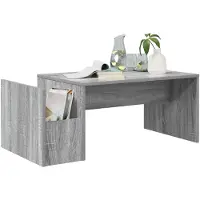 vidaXL Salontafel Grijs Sonoma 90 x 45 x 35 cm Bewerkt hout