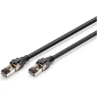 Digitus DK-1843-030 RJ45 Netwerkkabel, patchkabel CAT 8.1 S/FTP 3 m Zwart Kleurcodering, Afgeschermd, Meerdradig, Met anti-kniktule 1 stuk(s)