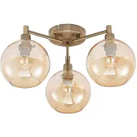 LINDBY Plafondlamp Jemissa , dimbaar, messing / goud, Woon-/ Eetkamer, metaal, Modern, plafondlamp