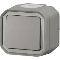 Legrand 069720L Plexo New, drukknop voor FRAP, 10A, stekkerverbinding (SL), kleur: grijs