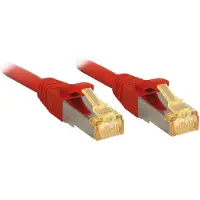 Lindy 47296 RJ45 Netwerkkabel, patchkabel CAT 6a (losse kabel CAT 7) S/FTP 5.00 m Rood Snagless 1 stuk(s)