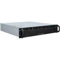 Inter-Tech IPC 2U-2404L - 2U rackmontage - micro ATX - SATA/SAS - Hot-swap - geen voeding (ATX) nodig
