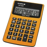 Olympia LCD 1000P Bureaurekenmachine Oranje Aantal displayposities: 12 werkt op zonne-energie, werkt op batterijen (b x h x d) 106 x 40 x 158 mm