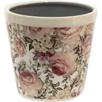Clayre & Eef Roze Decoratie bloempot Ø 15*14 cm van Keramiek