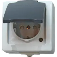 Kopp 107856005, CEE 7/3, CEE 7/4, Grijs, 250 V, 16 A