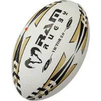 RAM Rugby Victor-Elite 2.0 Wedstrijdbal - Maat 4 - Improved inflight-valve - 3D grip - Nr. 1 Rugby Merk in Europe