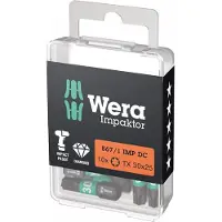 Wera Torx Bit | TX30 lengte 25 mm | 1/4 inch C6,3 | impaktor, DC | 10 stuks - 05157626001