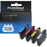 PrintAbout Inktcartridge T071 (C13T071540) 4-kleuren Multipack geschikt voor Epson