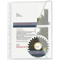 FolderSys documenthoes, A4, met klittenbandsluiting, 10 stuks, doorschijnend