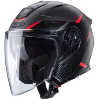 Caberg helm Flyon II Boss, matgrijs/rood-zwart - maat XS