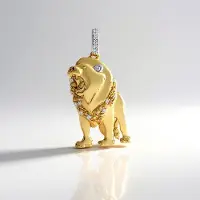 Cavill - Zilveren Hanger - 925 Sterling Zilver - Rond Geslepen Braziliaanse Citrien 0,41 ct - Zirkonen Sprankeling - Duurzaam & Elegant Sieraad