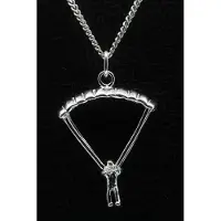 MOOYE ® - Collectie Zilveren Paraglider Parasailer groot ketting hanger