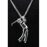 MOOYE ® - Collectie Zilveren Golfspeler swing ketting hanger