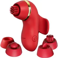 Intoyou IY - Beeny - Multifunctionele vibrator - Met 4 Opzetstukjes - Rood