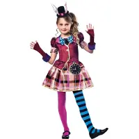 Amscan Miss Hatter hoedenmaker kostuum voor meisjes