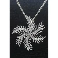 MOOYE ® - Collectie Zilveren Sneeuwvlok draai mat ketting hanger