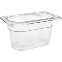 Rubbermaid Gastronorm voedselpan 1/9 0,8 ltr, Rubbermaid, model: VB 120714, 6 stuks per verpakking, transparant