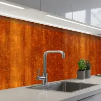 KitchenYeah Keuken achterwand 250x80 cm - Spatscherm zelfklevend Roest - Oranje - Rood - Vlekken - Muurbeschermer - Spatwand fornuis