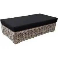 AVH-Collectie Nissah voetenbank 143x75xH43 cm naturel rotan - nagata black
