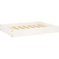 vidaXL Hondenmand 71,5x54x9 cm massief grenenhout wit