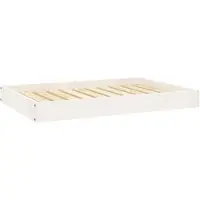 vidaXL Hondenmand 91,5x64x9 cm massief grenenhout wit