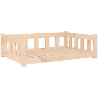 vidaXL Hondenbed, 95,5 x 65,5 x 28 cm, massief grenenhout