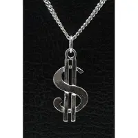 MOOYE ® - Collectie Zilveren Dollarteken ketting hanger