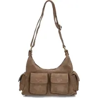 Notre-V Dames Schoudertassen Sen Suede - Taupe - Maat ONESIZE